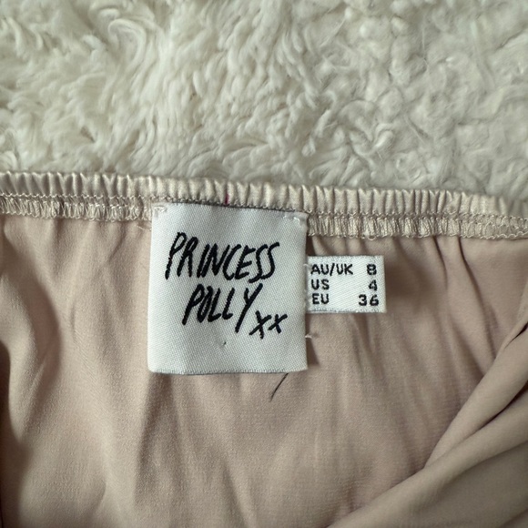 Mini satin champagne Princess Polly dress - Picture 3 of 3